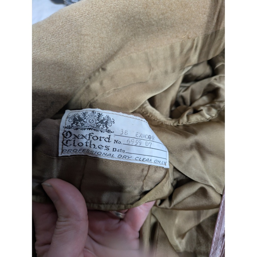 Oxxford Clothes Barneys NY Pure Camel Hair Blazer Tan Mens 38 40 Exmoor VTG FLAW - Picture 6 of 16